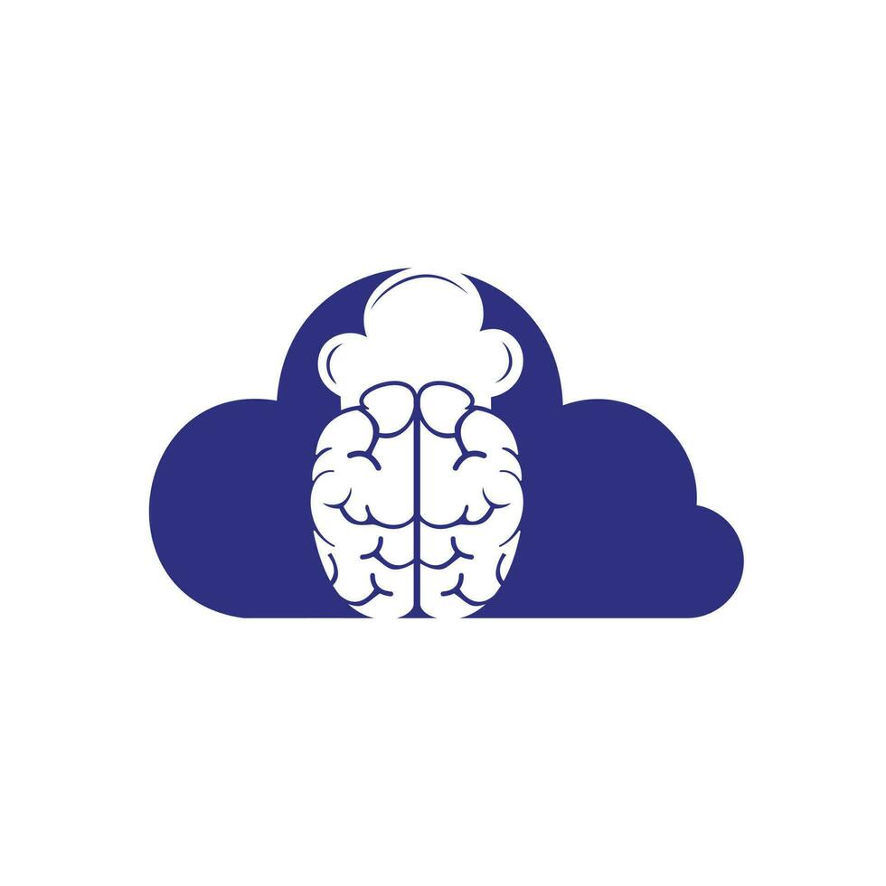 Smart Chef-Vektor-Logo-Design-Konzept. Symbol für Gehirn und Kochmütze. vektor