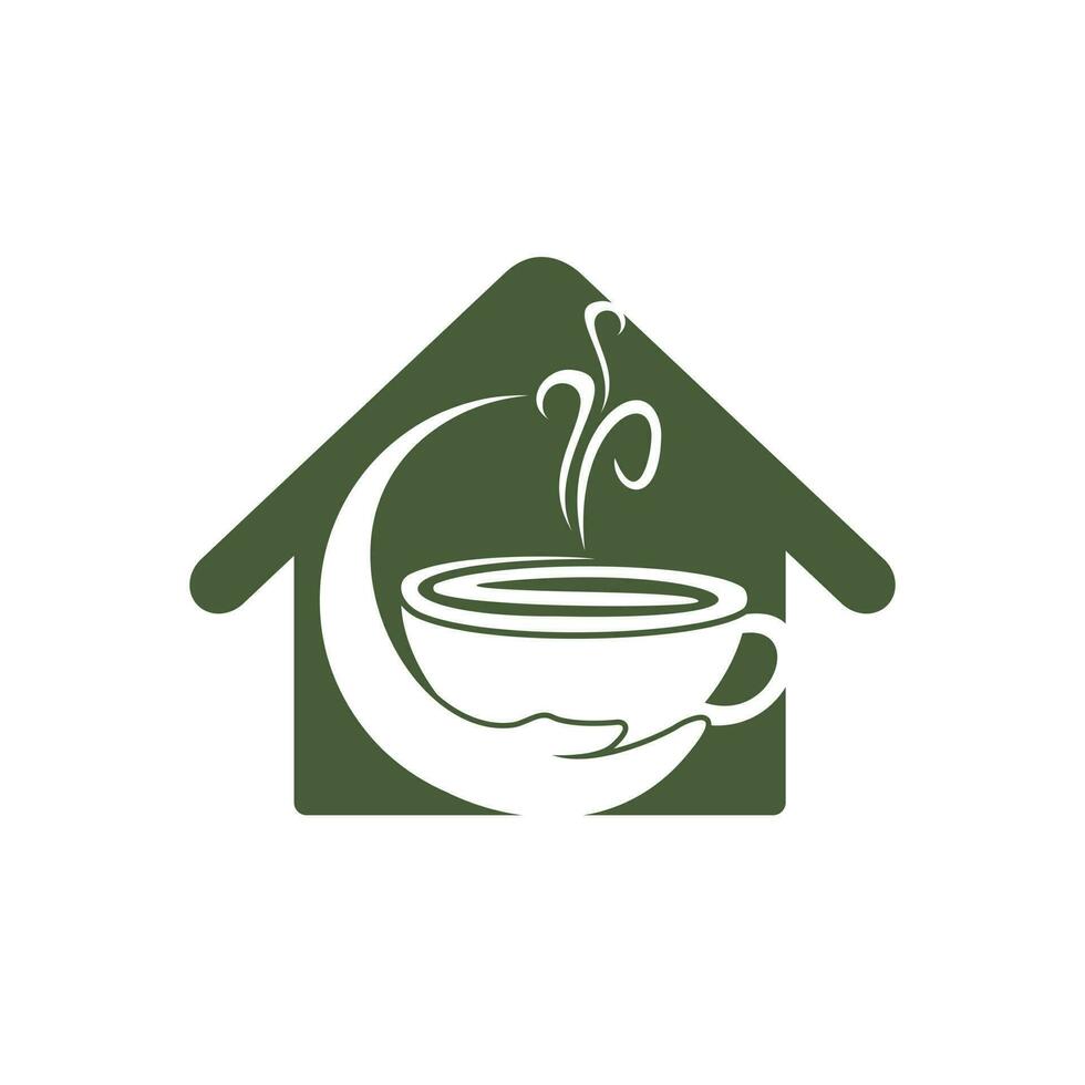 gesund Kaffee und Tee Pflege Vektor Logo Design Vorlage.
