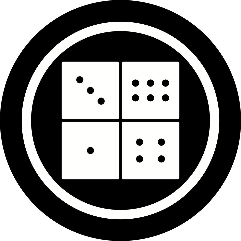 Domino-Spiel-Vektor-Symbol vektor