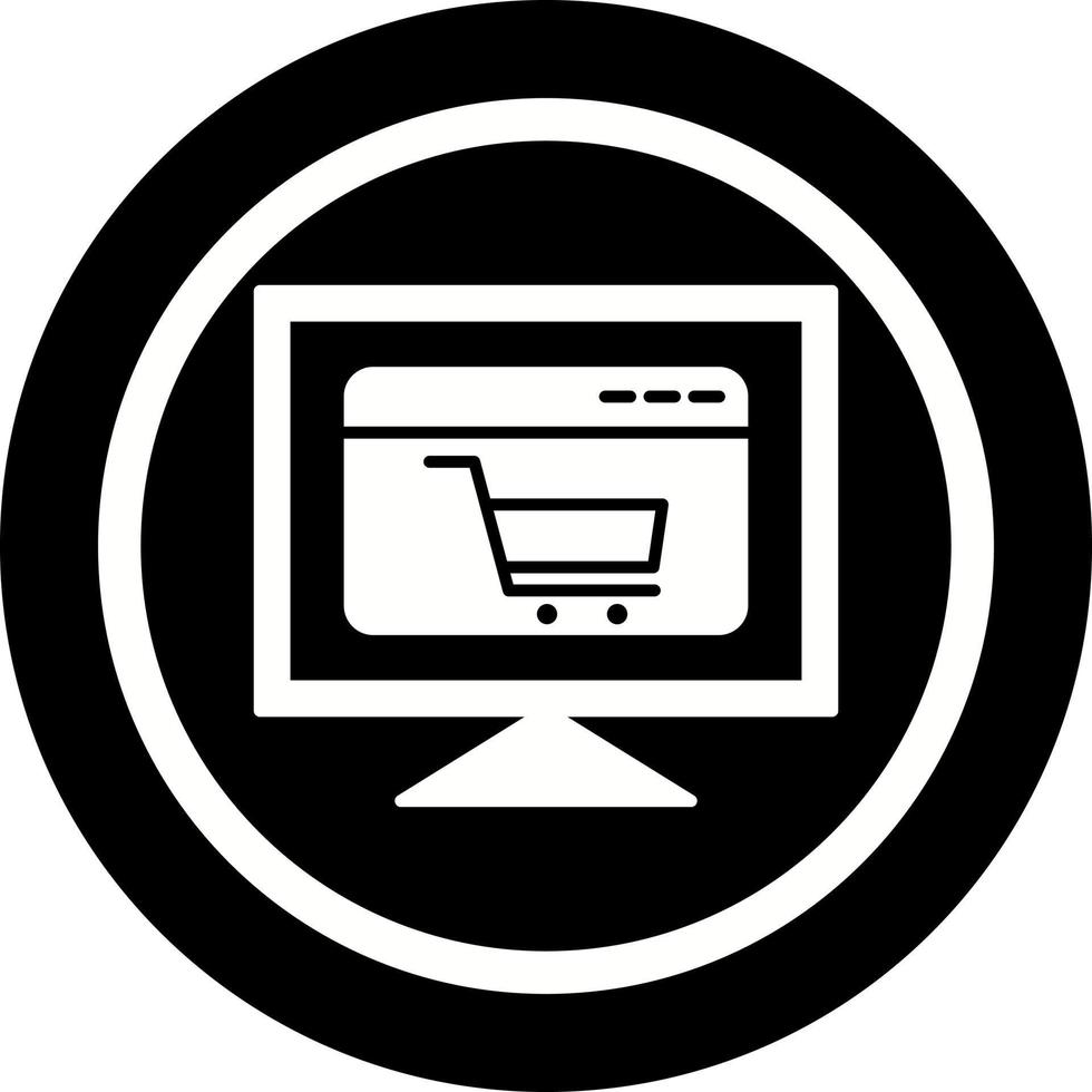 E-Commerce-Website-Vektorsymbol vektor