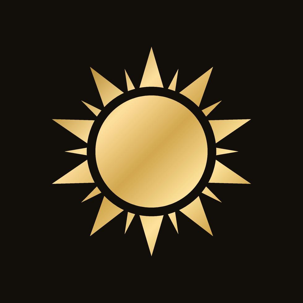 golden himmlisch Sonne Symbol Logo. einfach modern abstrakt Design zum Vorlagen, Drucke, Netz, Sozial Medien Beiträge vektor