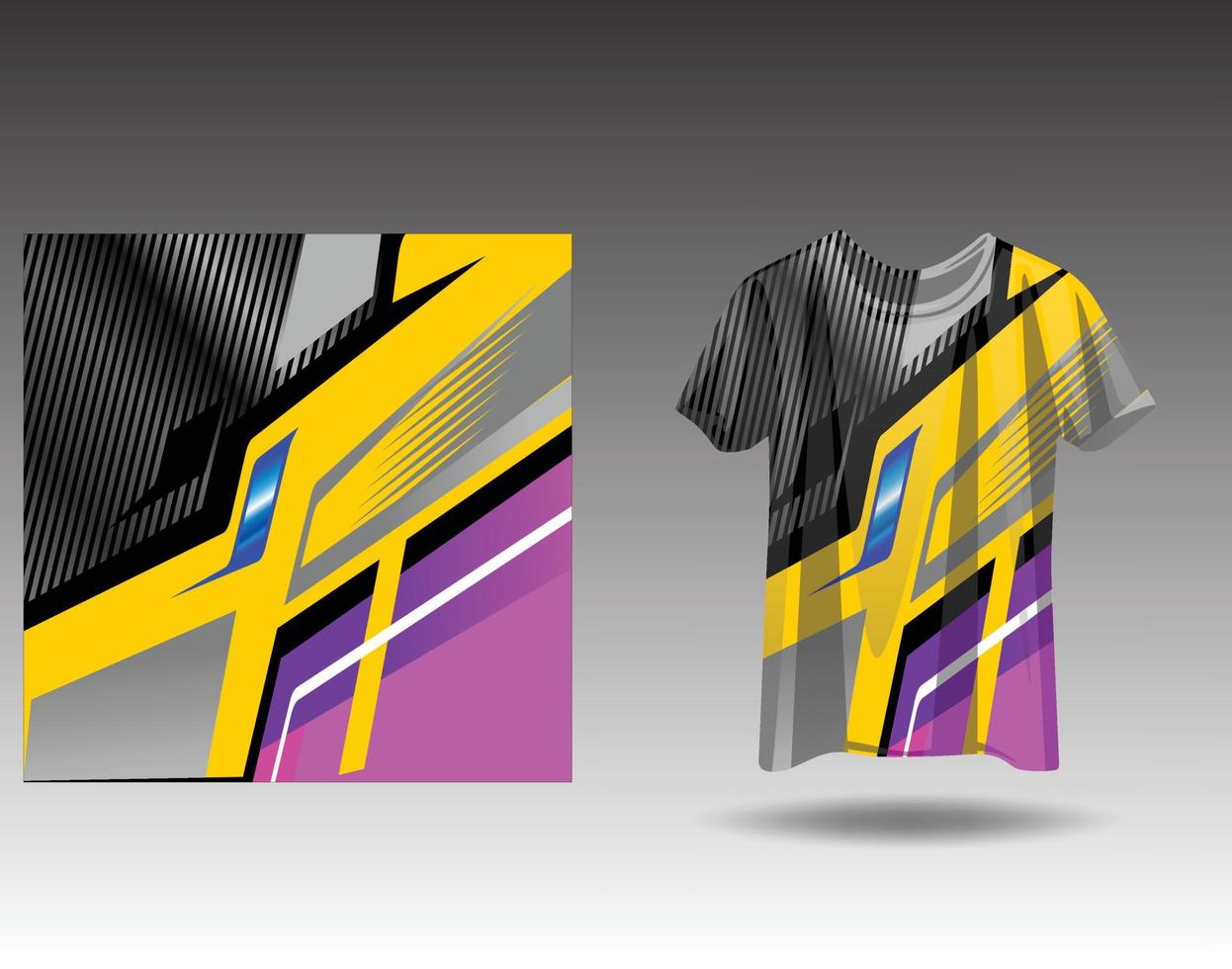 tshirt sporter design för tävlings jersey cykling fotboll gaming vektor