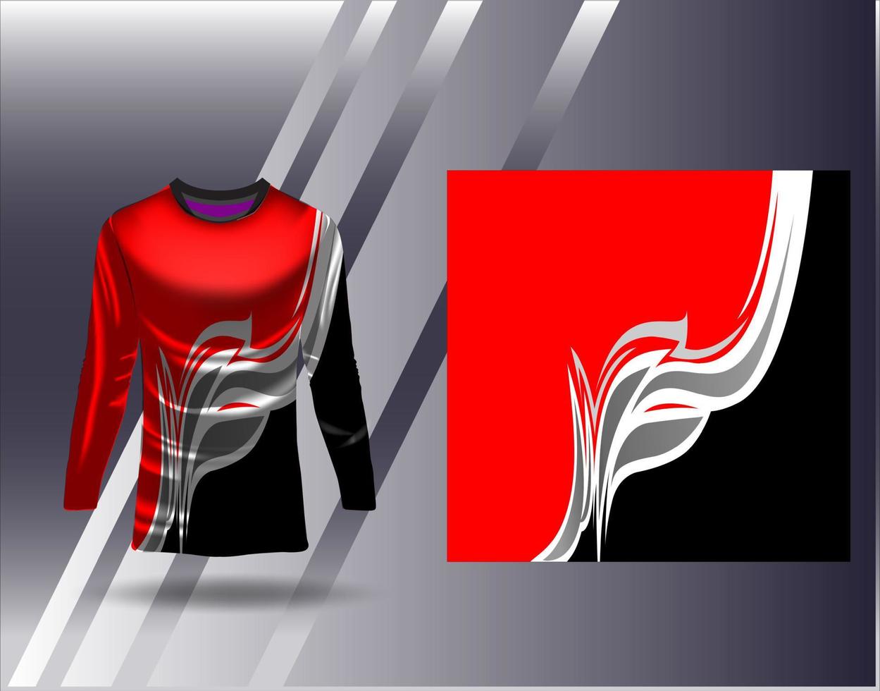 tshirt sporter design för tävlings jersey cykling fotboll gaming vektor