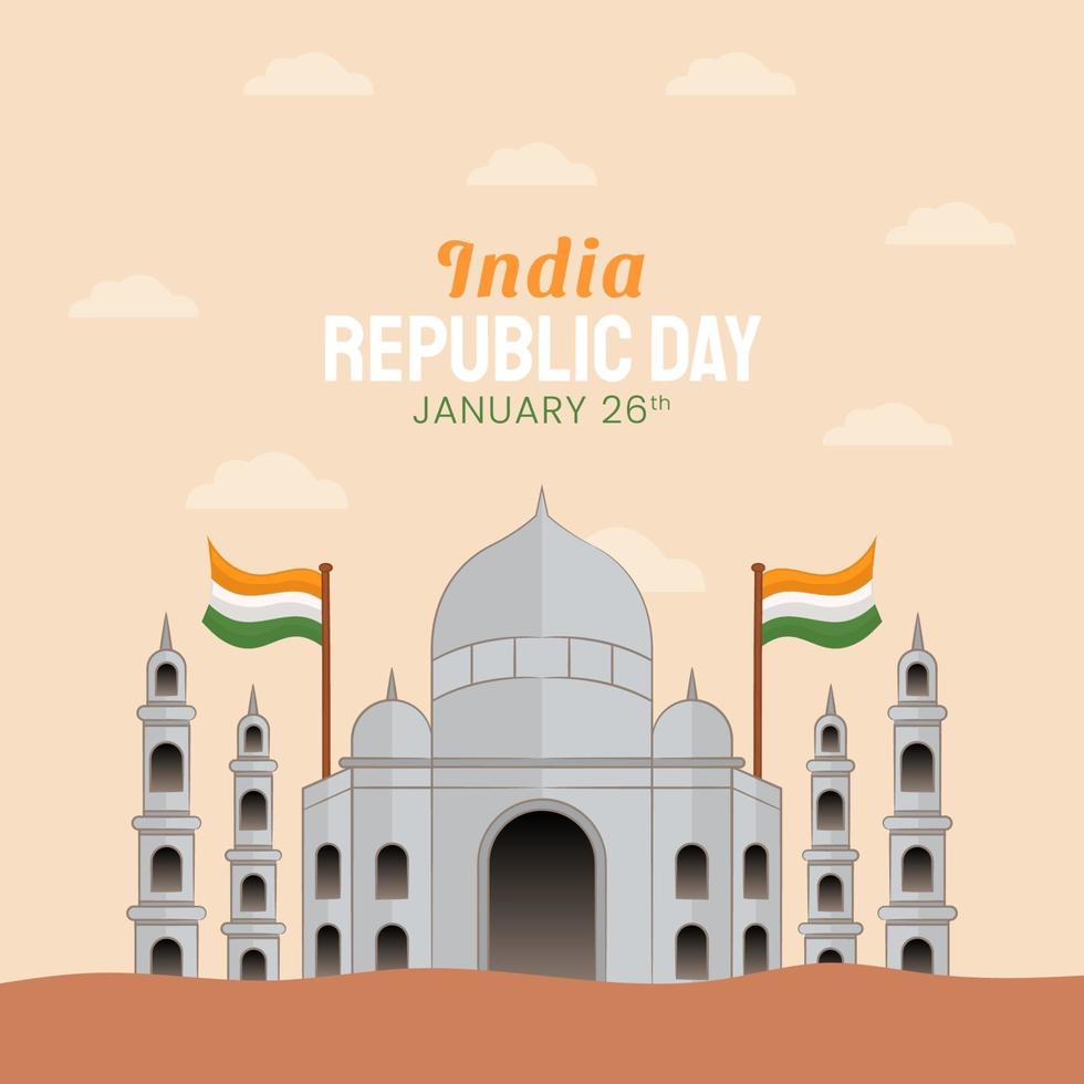 Hand gezeichnete Illustration des Tages der indischen Republik vektor