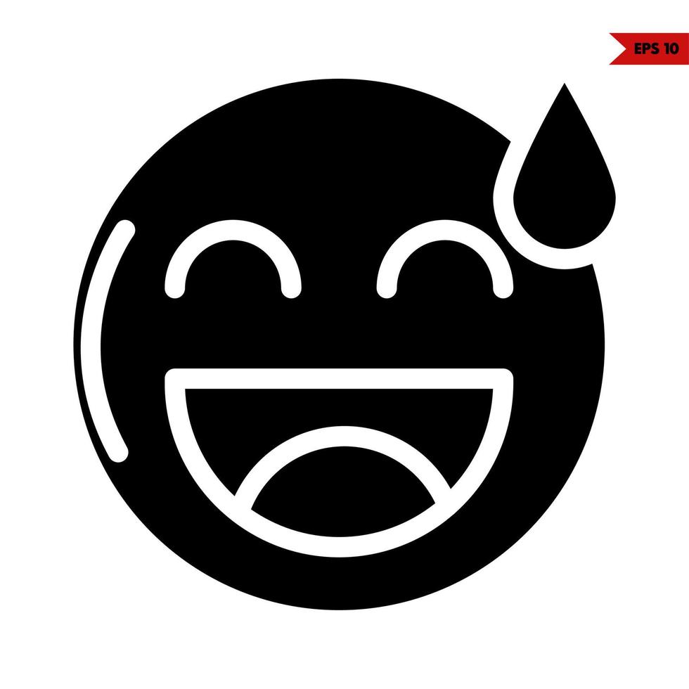 Emoticon-Glyphe-Symbol vektor