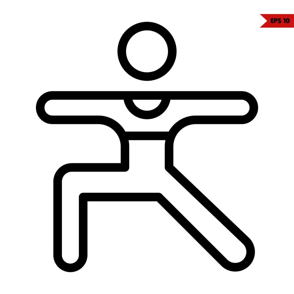 Person Sport Linie Symbol vektor