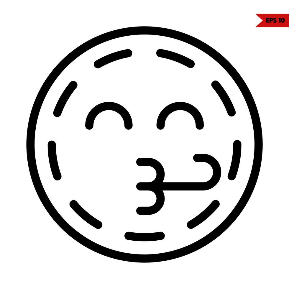 Emoticon Linie Symbol vektor