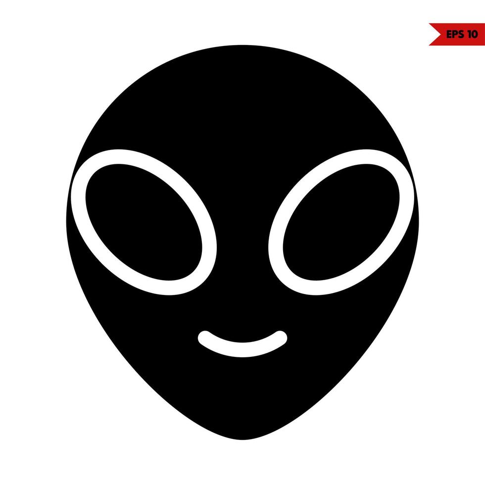 Aliens Glyphe Symbol vektor