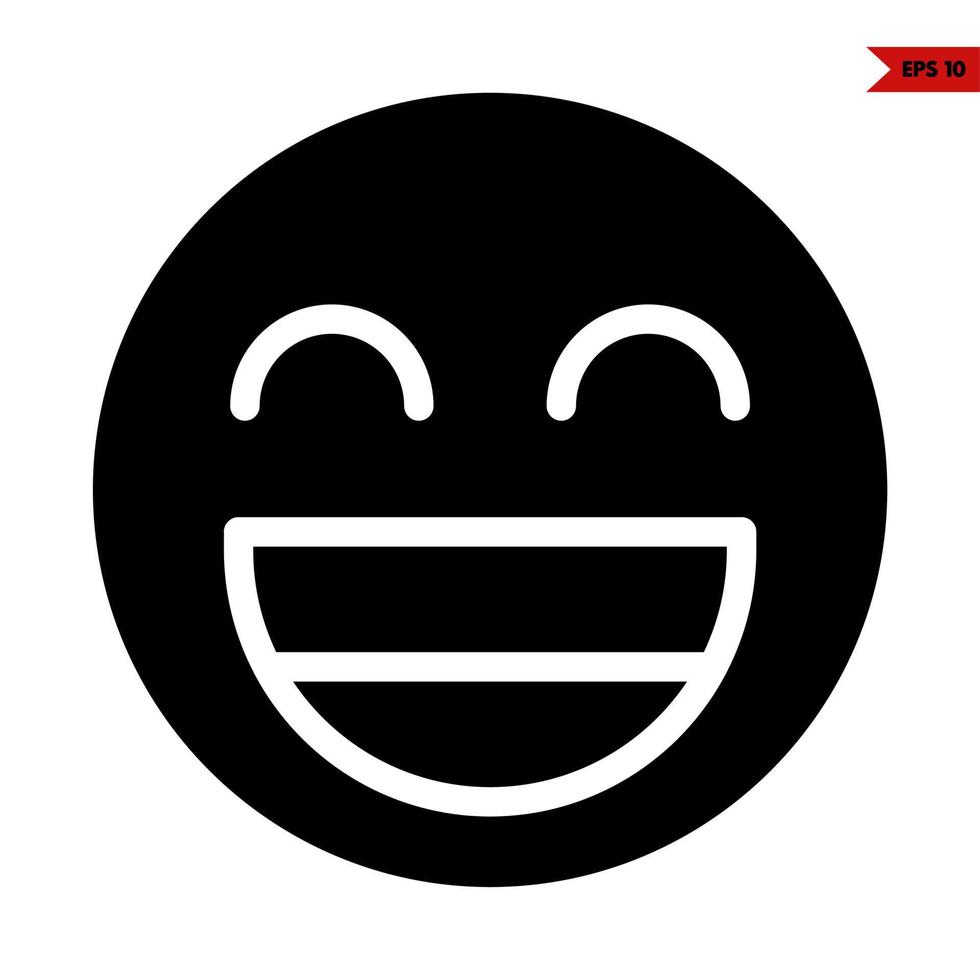 Emoticon-Glyphe-Symbol vektor