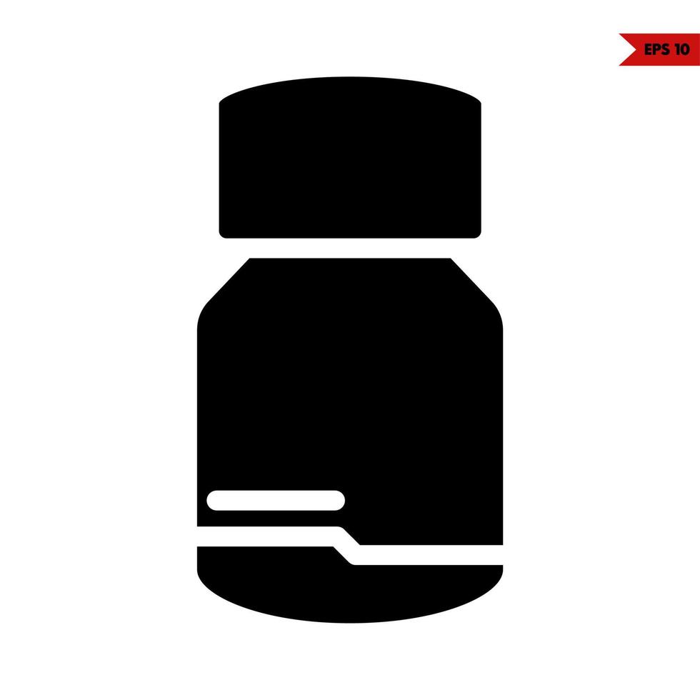 flaska läkemedel glyf ikon vektor