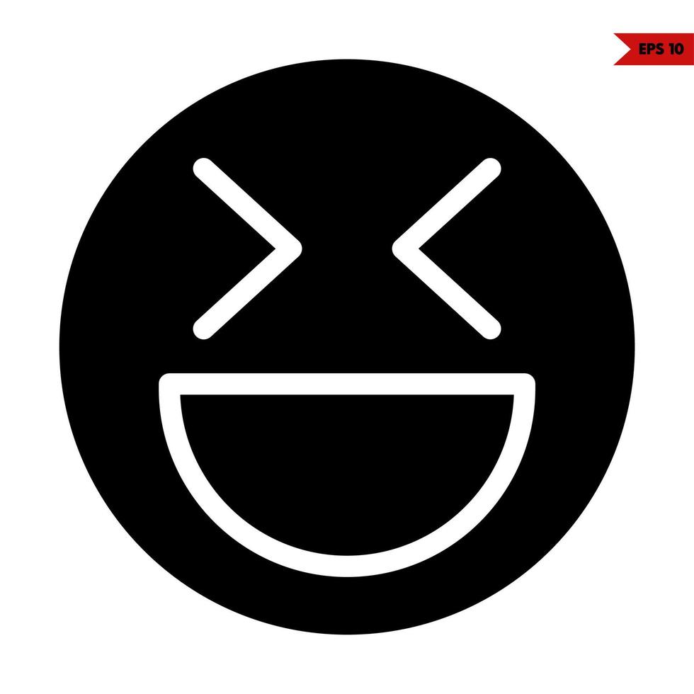 Emoticon-Glyphe-Symbol vektor