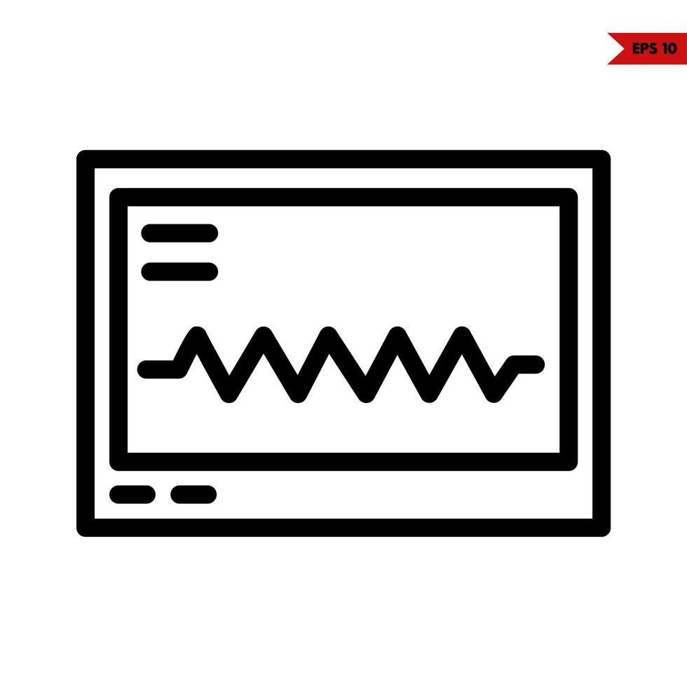 Monitor Medizin Glyphe Symbol vektor