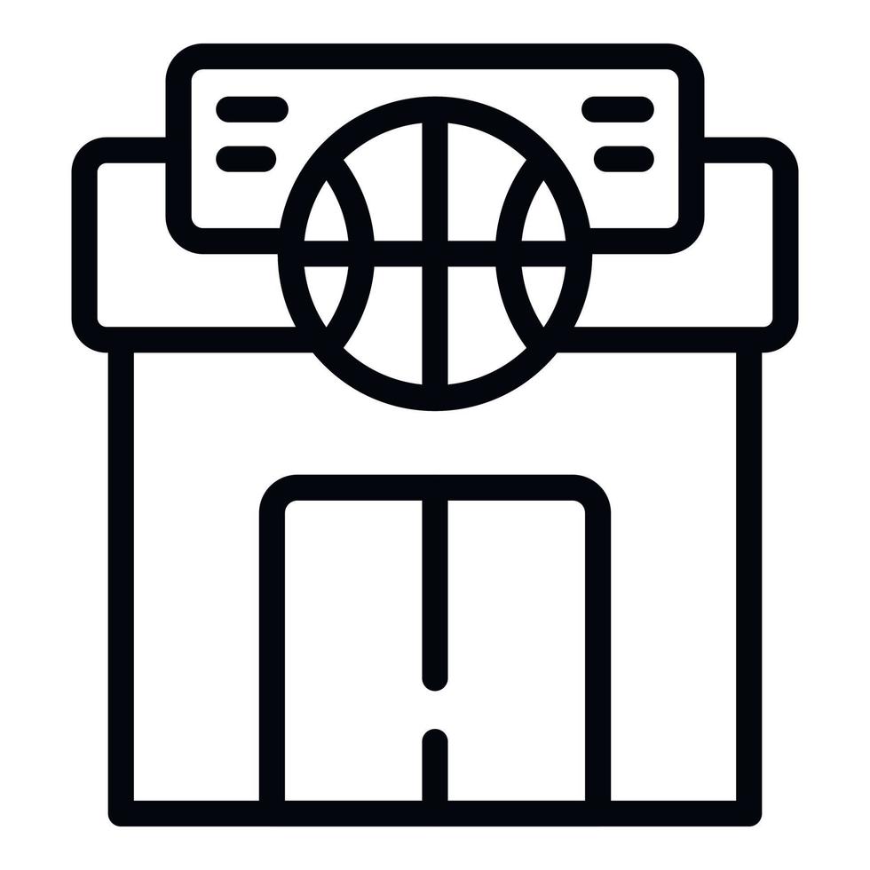 Basketball Geschäft Symbol Gliederung Vektor. Waren Geschäft vektor