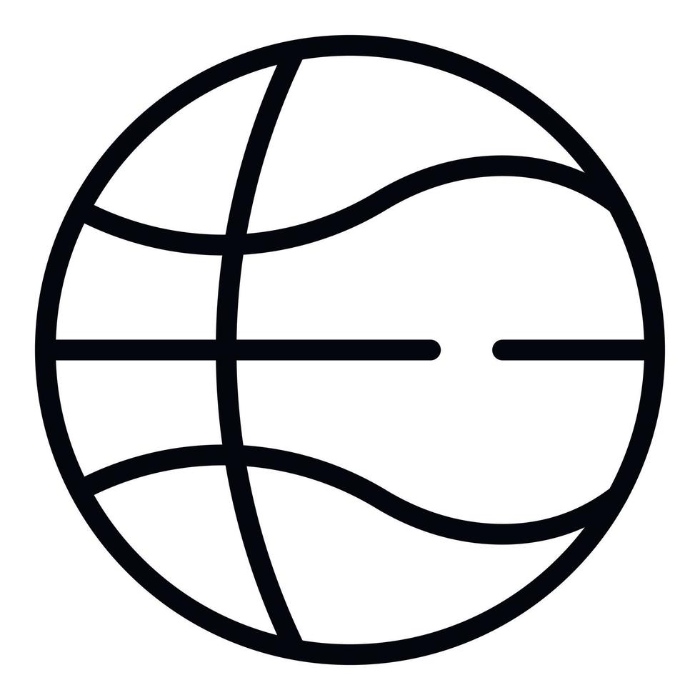 basketboll boll ikon översikt vektor. affär varor vektor