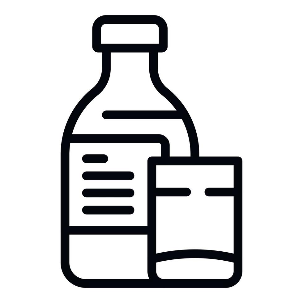 burnout dryck flaska ikon översikt vektor. mental påfrestning vektor