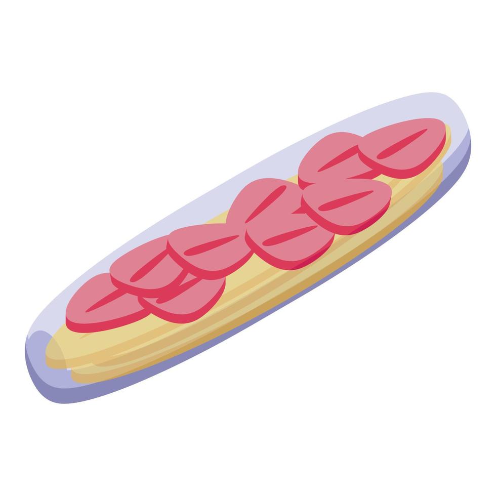 Frühling rollen Symbol isometrisch Vektor. Chinesisch Speisekarte vektor