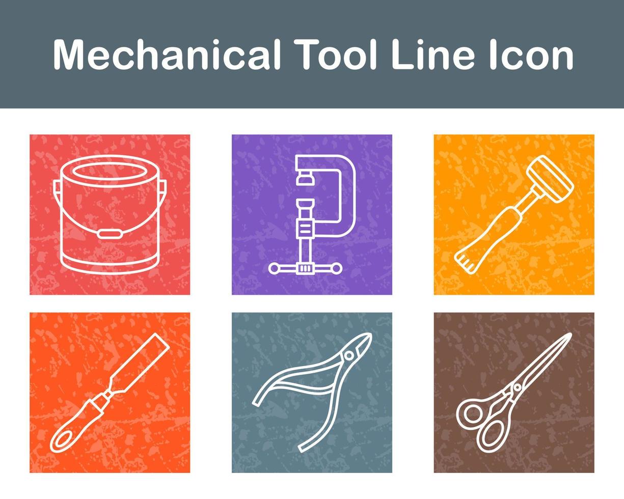 mekanisk verktyg vektor ikon uppsättning