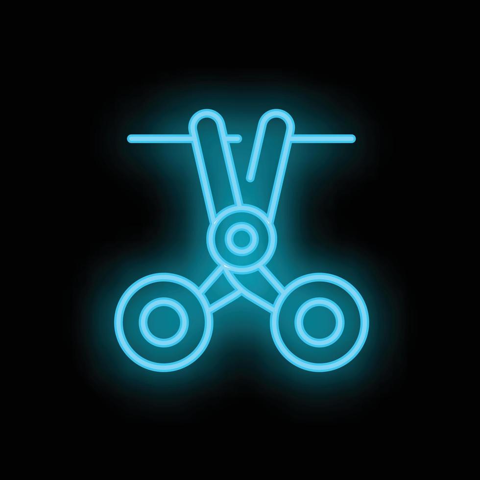 der Chirurg Schere Symbol Neon- Vektor