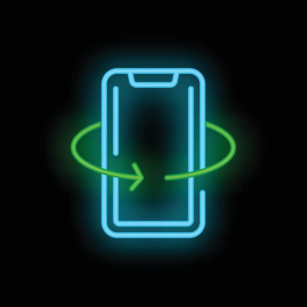 Telefon vr Symbol Neon- Vektor