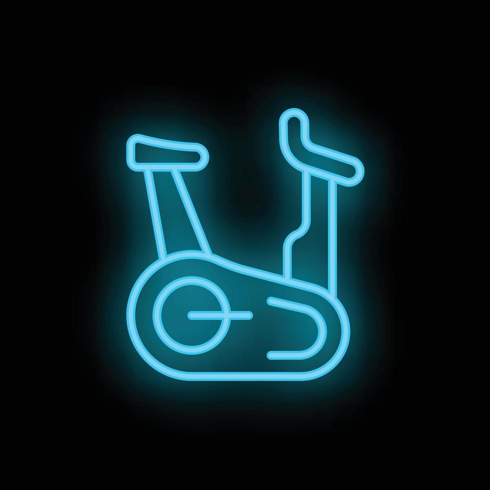 Übung Fahrrad Symbol Neon- Vektor