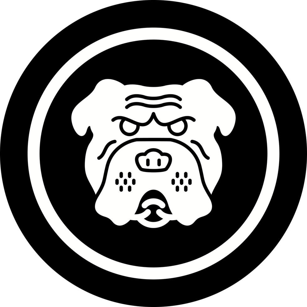 Bulldogge-Vektor-Symbol vektor