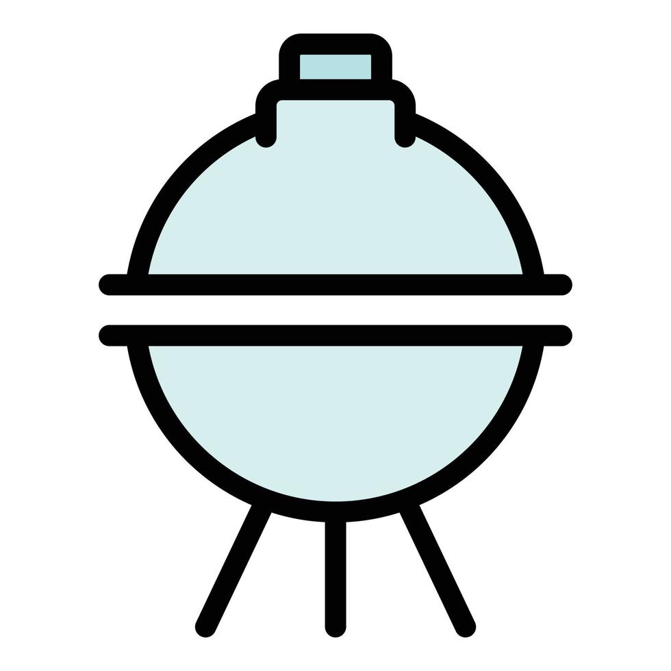 grilla grill ikon vektor platt