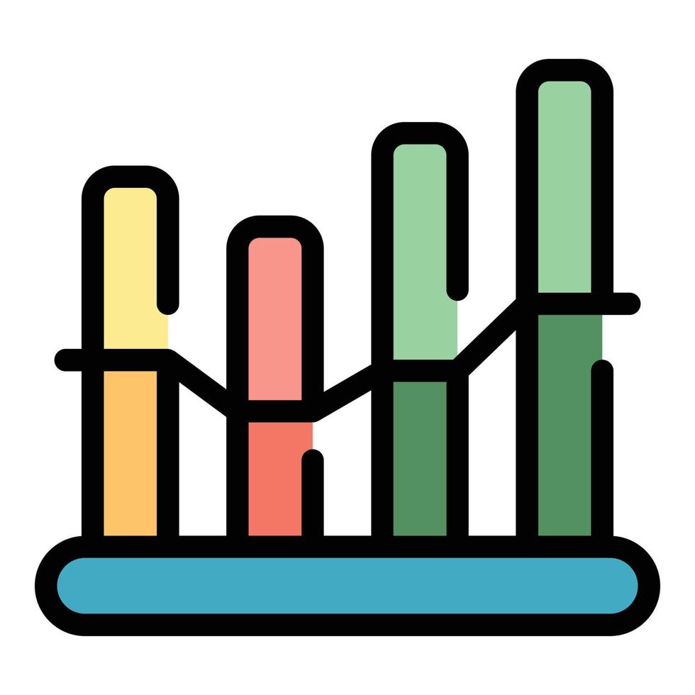 info företag Diagram ikon vektor platt
