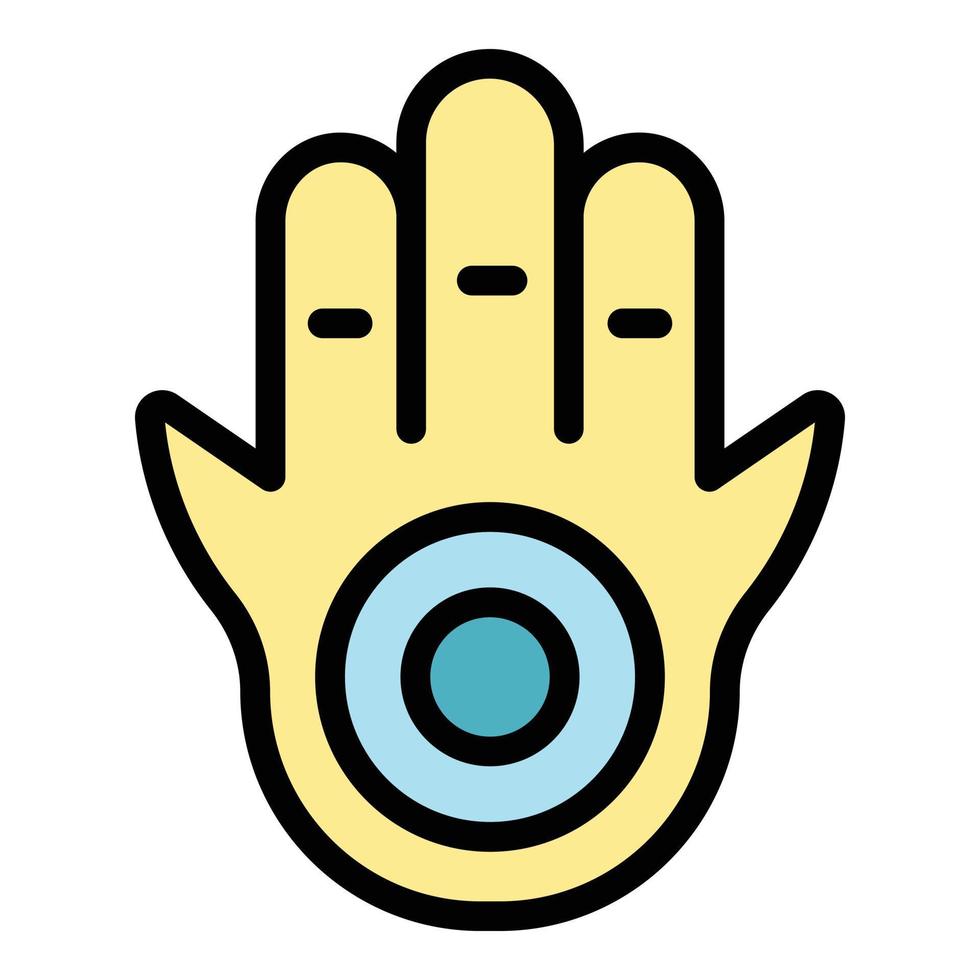 spirituell Hand Symbol Vektor eben