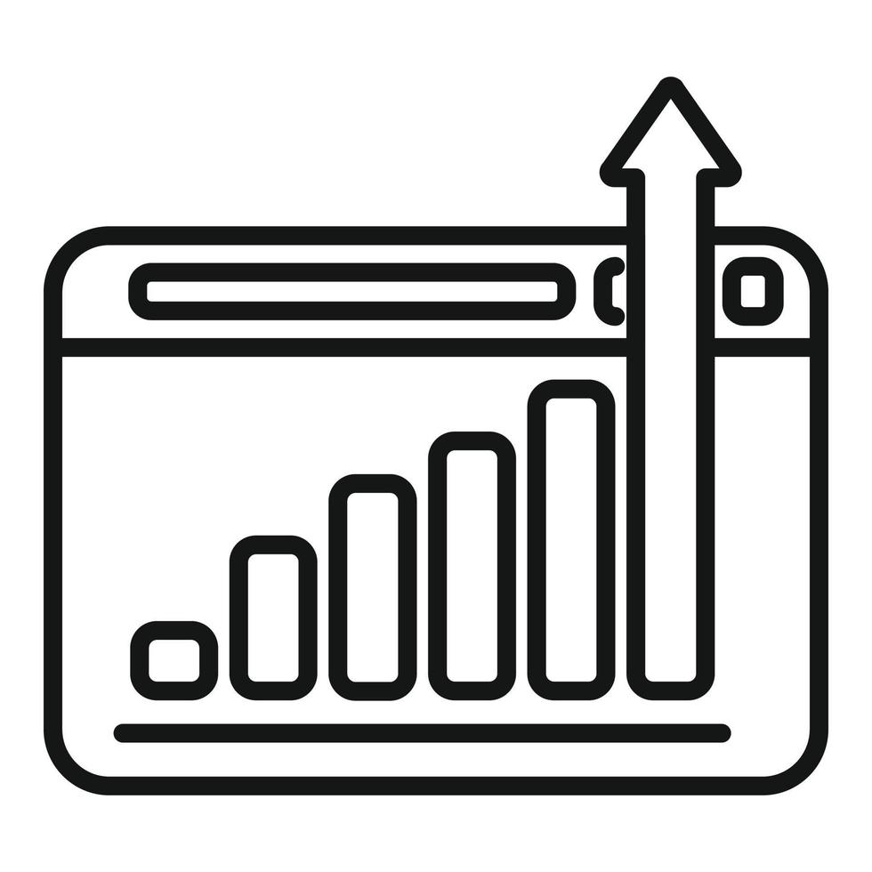 stack resultat ikon översikt vektor. finansiera investera vektor