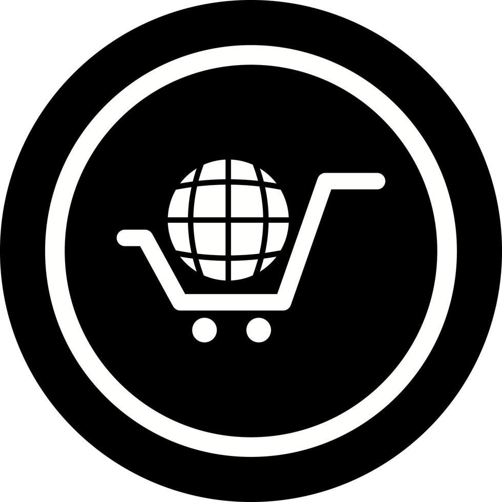 globales Shopping-Vektorsymbol vektor