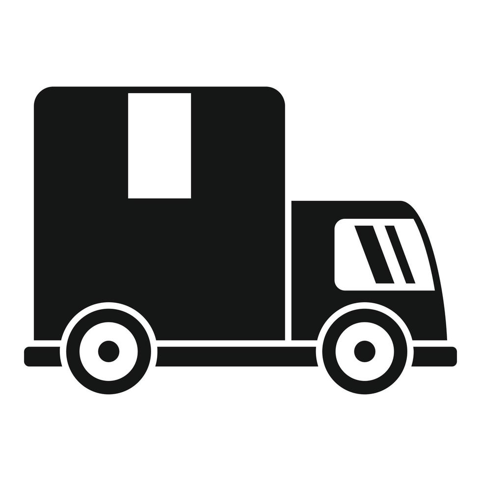 LKW Rückkehr Box Symbol einfach Vektor. Waren Produkt vektor