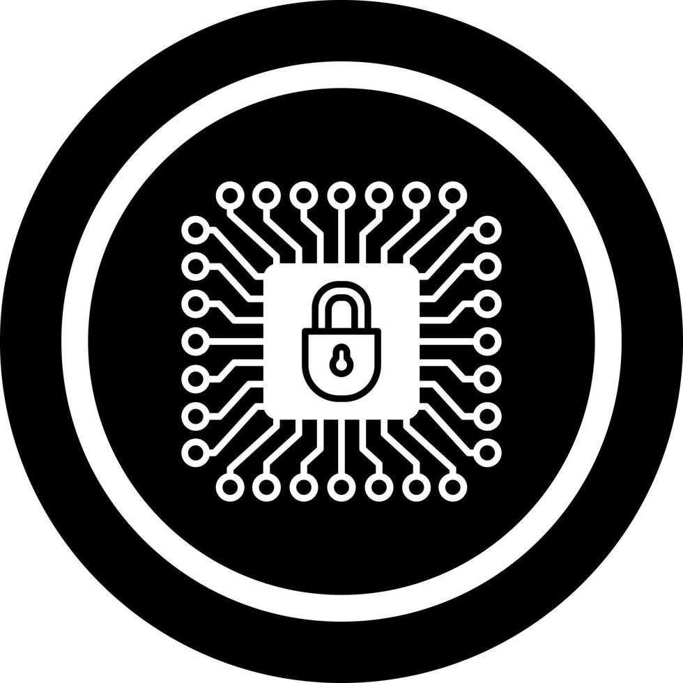 Vektorsymbol für Cyber-Schutz vektor