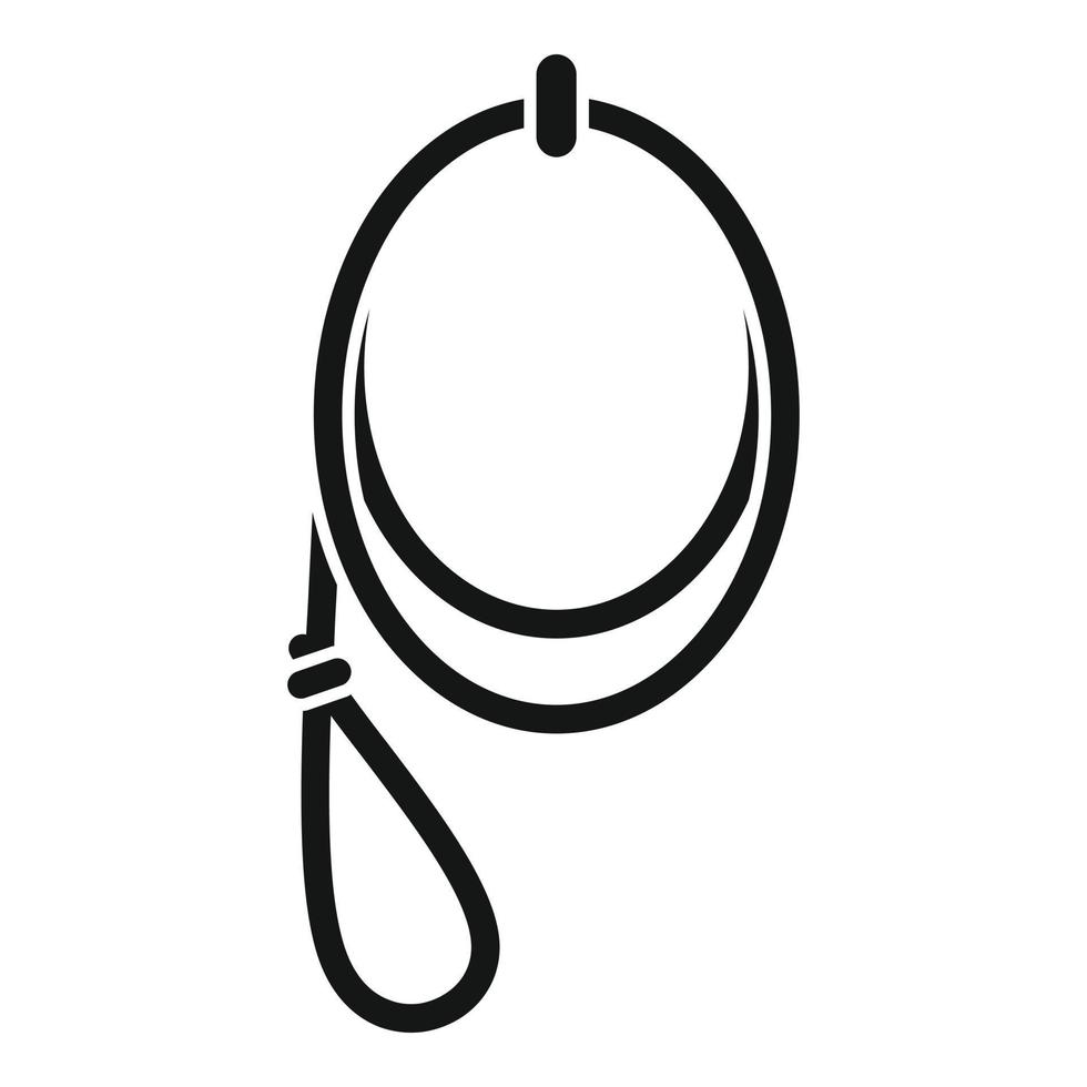 Kreis Lasso Symbol einfach Vektor. Cowboy Seil vektor