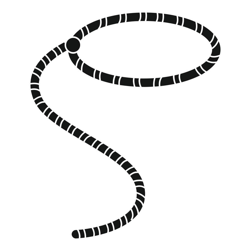 Matrose Lasso Symbol einfach Vektor. Cowboy Seil vektor
