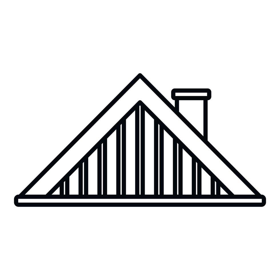 Startseite Dach Symbol Gliederung Vektor. Haus Konstruktion vektor
