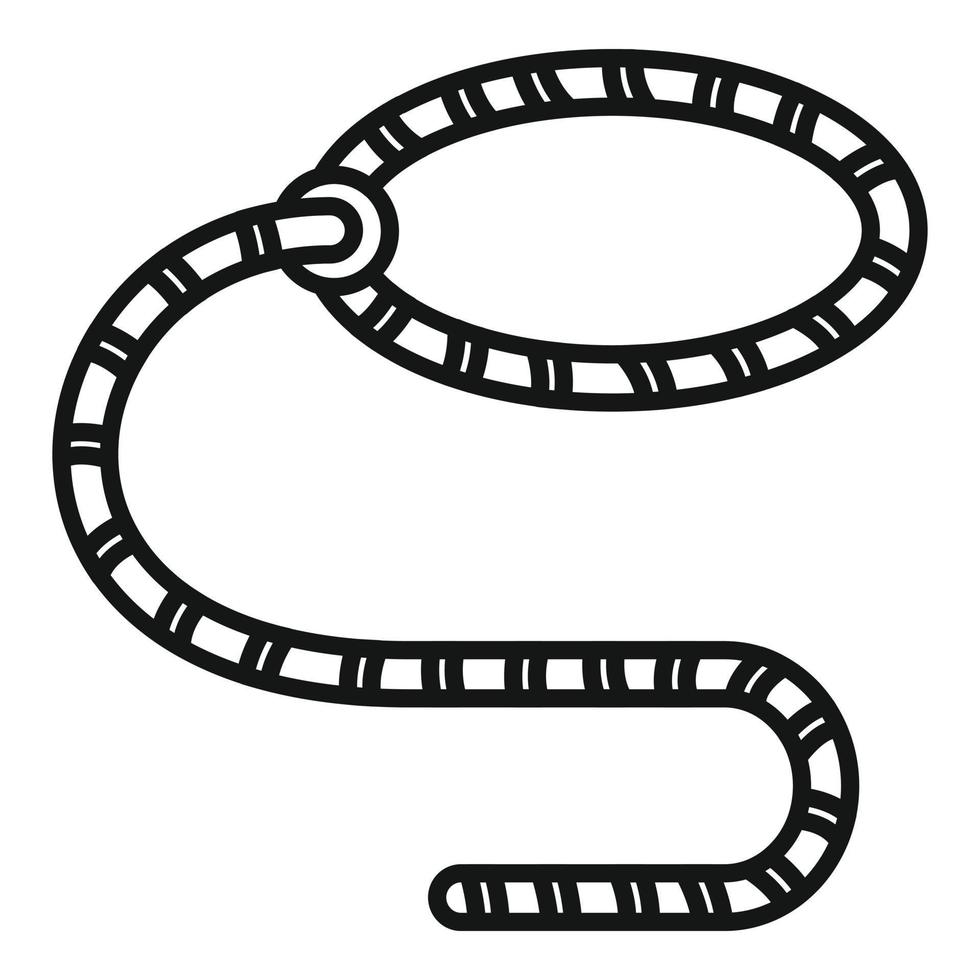 Schleife Lasso Symbol Gliederung Vektor. Kreis Knoten vektor