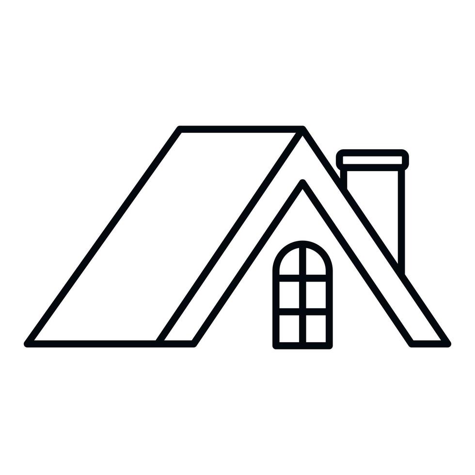 Dach Isolierung Symbol Gliederung Vektor. Haus Reparatur vektor