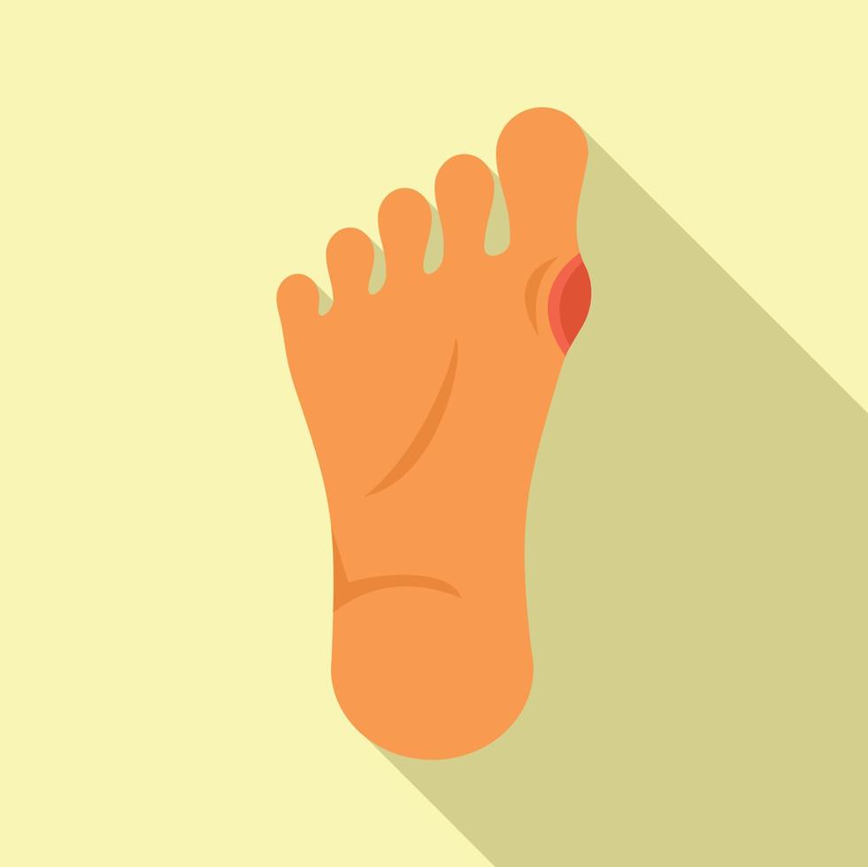 Fuß Arthritis Symbol eben Vektor. medizinisch Krankheit vektor