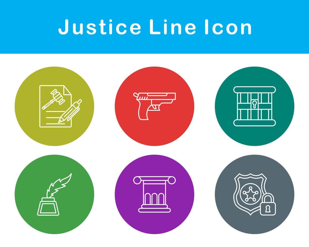 rättvisa vektor ikon uppsättning