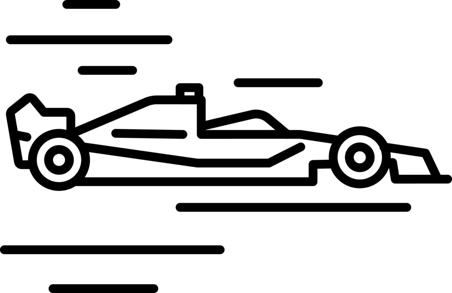 tävlings bil, linje vektor ikon på transparent bakgrund. översikt tävlings bil, linje vektor ikon.