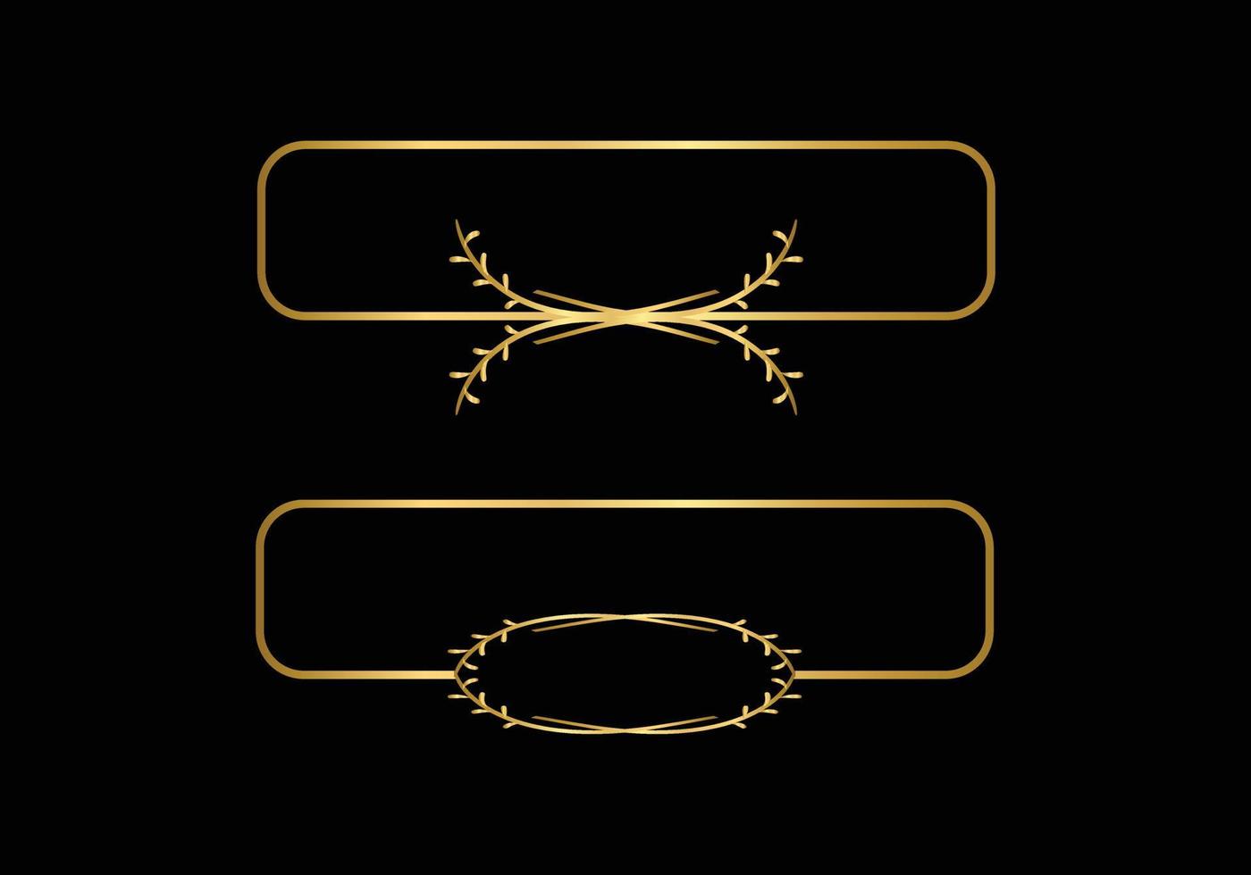 gyllene calligraphic design element. guld meny och inbjudan gräns, ram, avdelare, sida dekor. vektor
