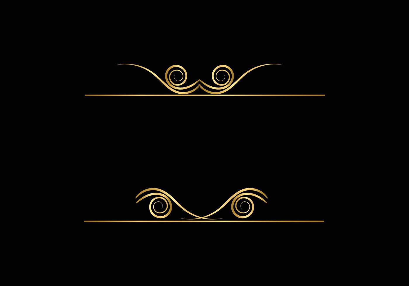 golden kalligraphisch Design Elemente. Gold Speisekarte und Einladung Grenze, Rahmen, Teiler, Seite Dekor. vektor