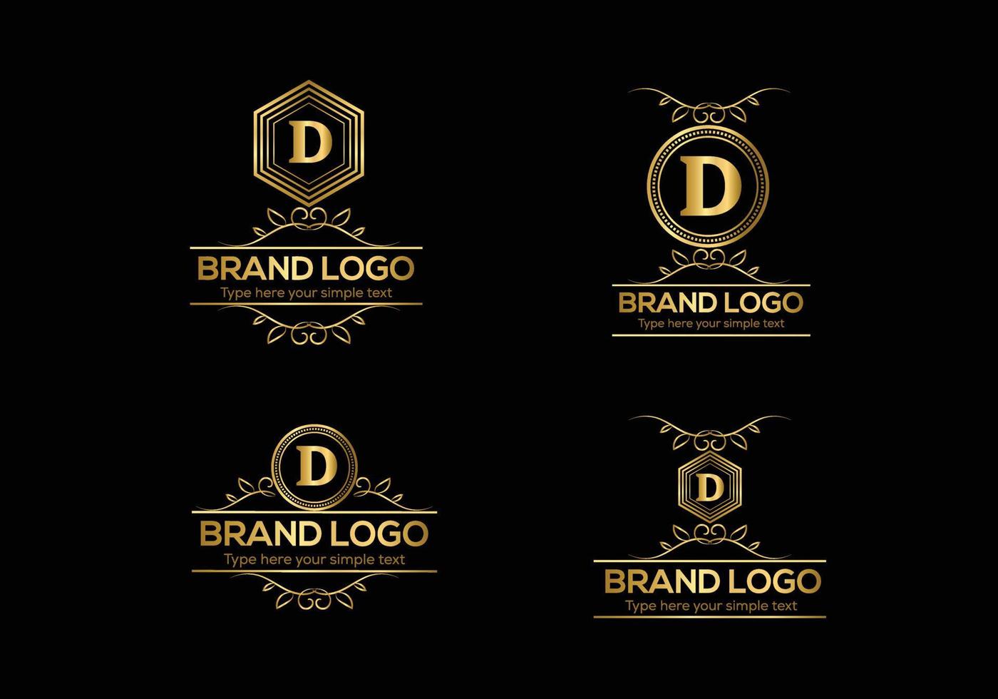 första brev lyx logotyp mall i vektor konst för restaurang och Övrig vektor illustration