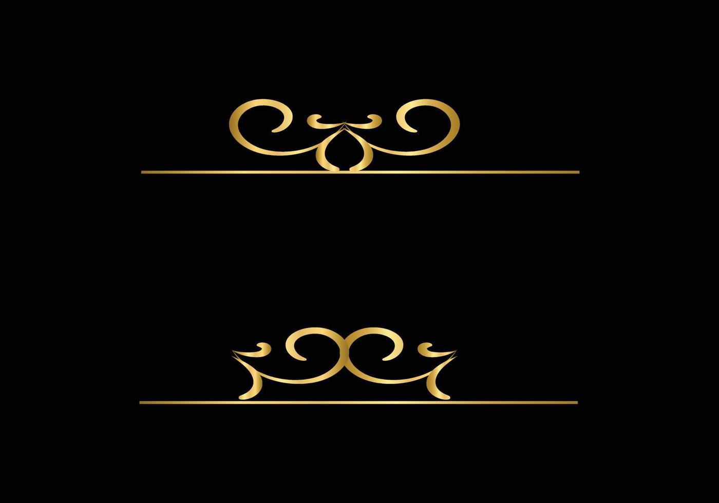 golden kalligraphisch Design Elemente. Gold Speisekarte und Einladung Grenze, Rahmen, Teiler, Seite Dekor. vektor