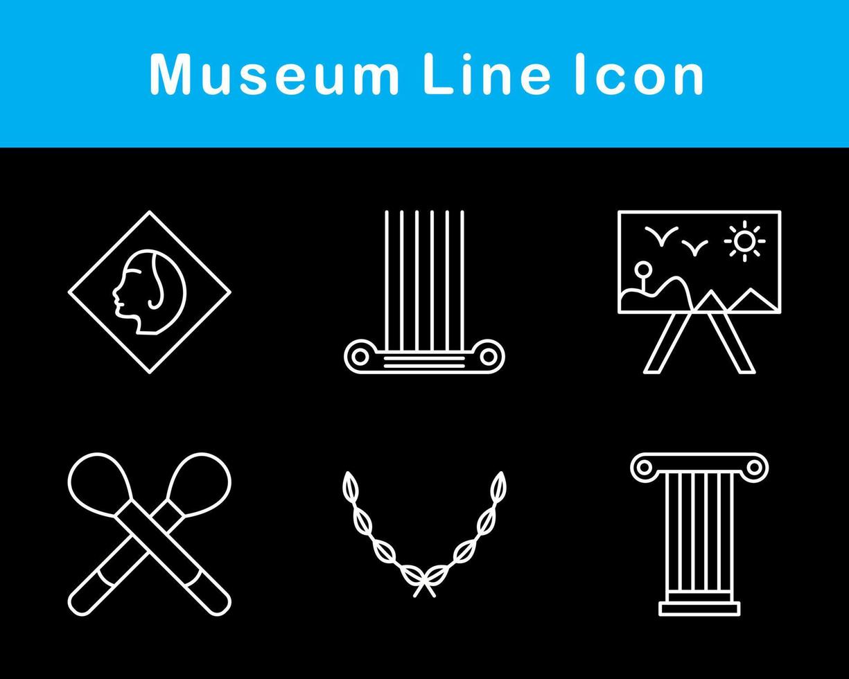 Museum Vektor Symbol einstellen