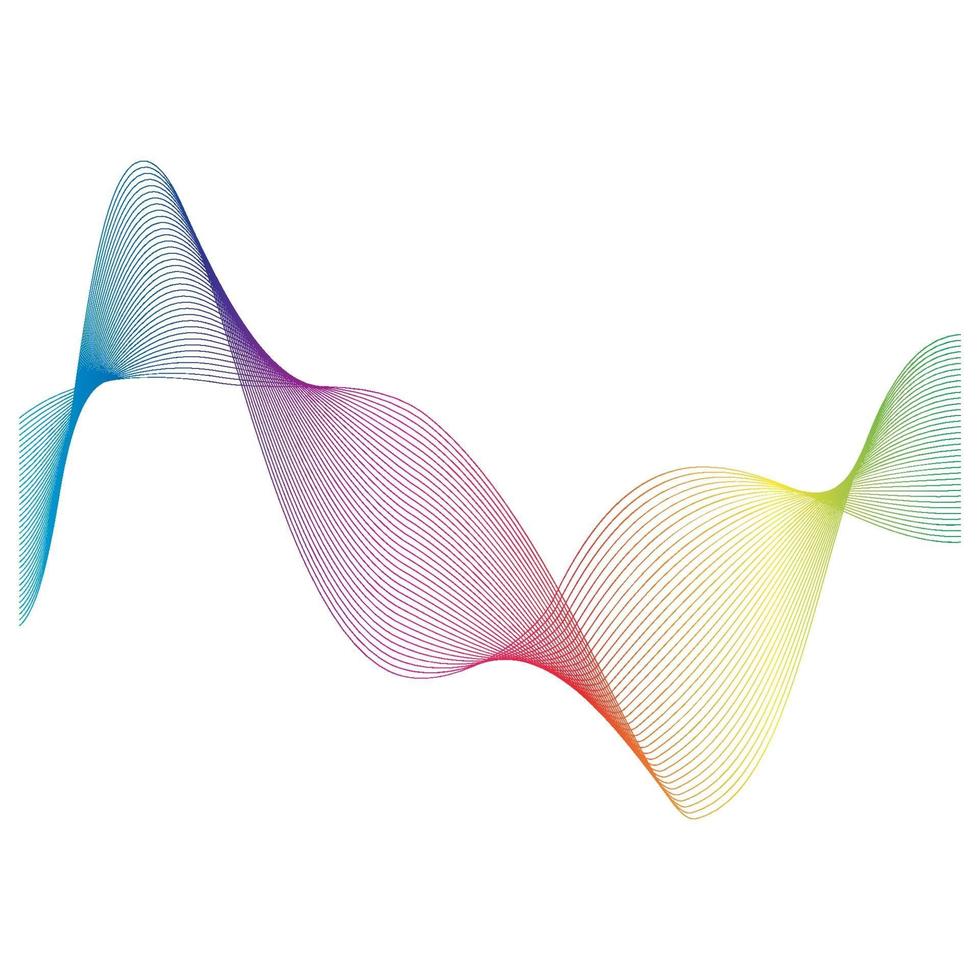 ljudvågor linje vektor illustration design