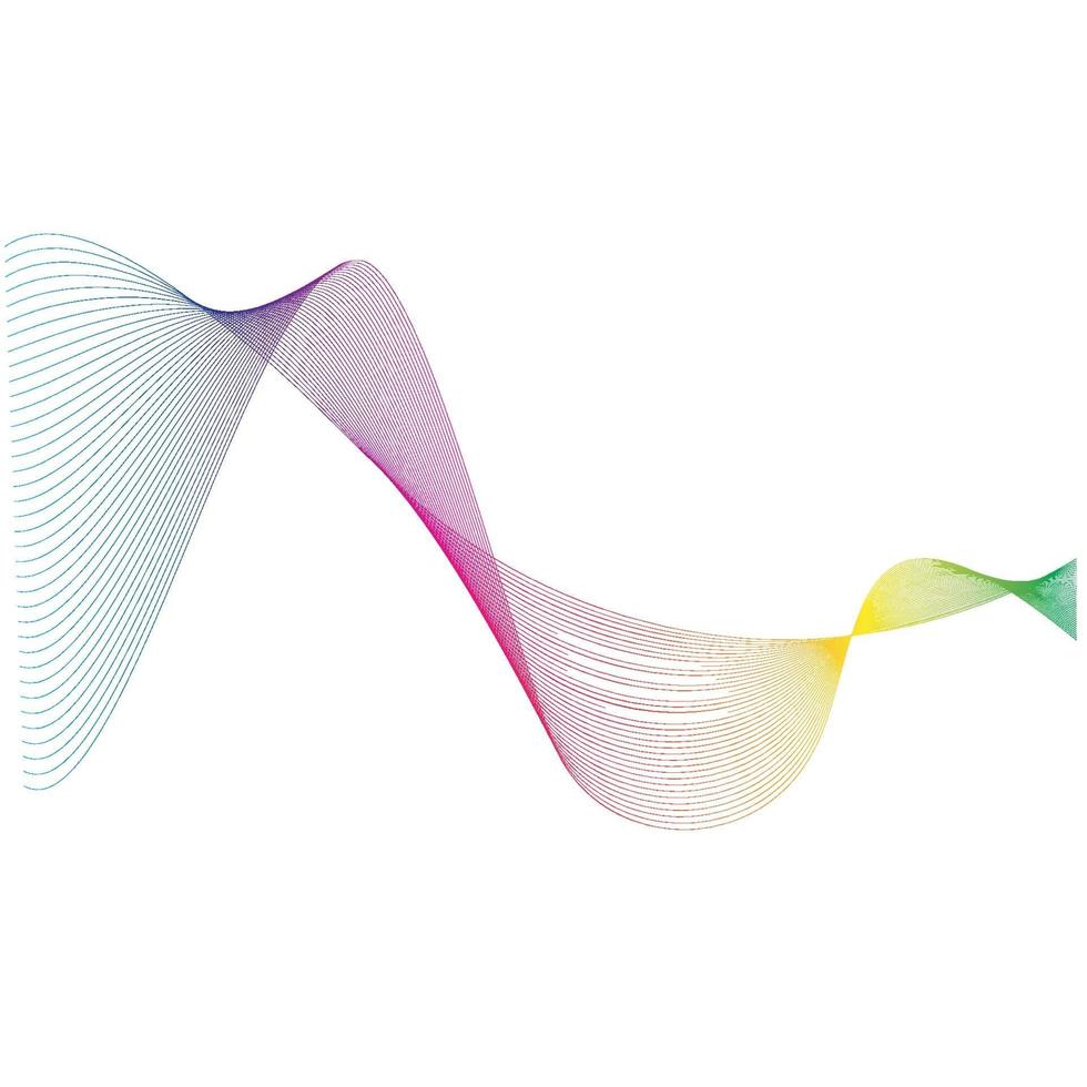 ljudvågor linje vektor illustration design