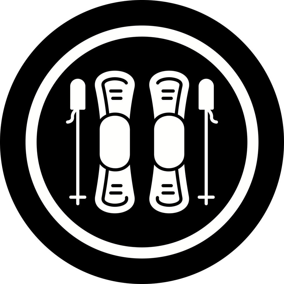 Ski-Vektor-Symbol vektor