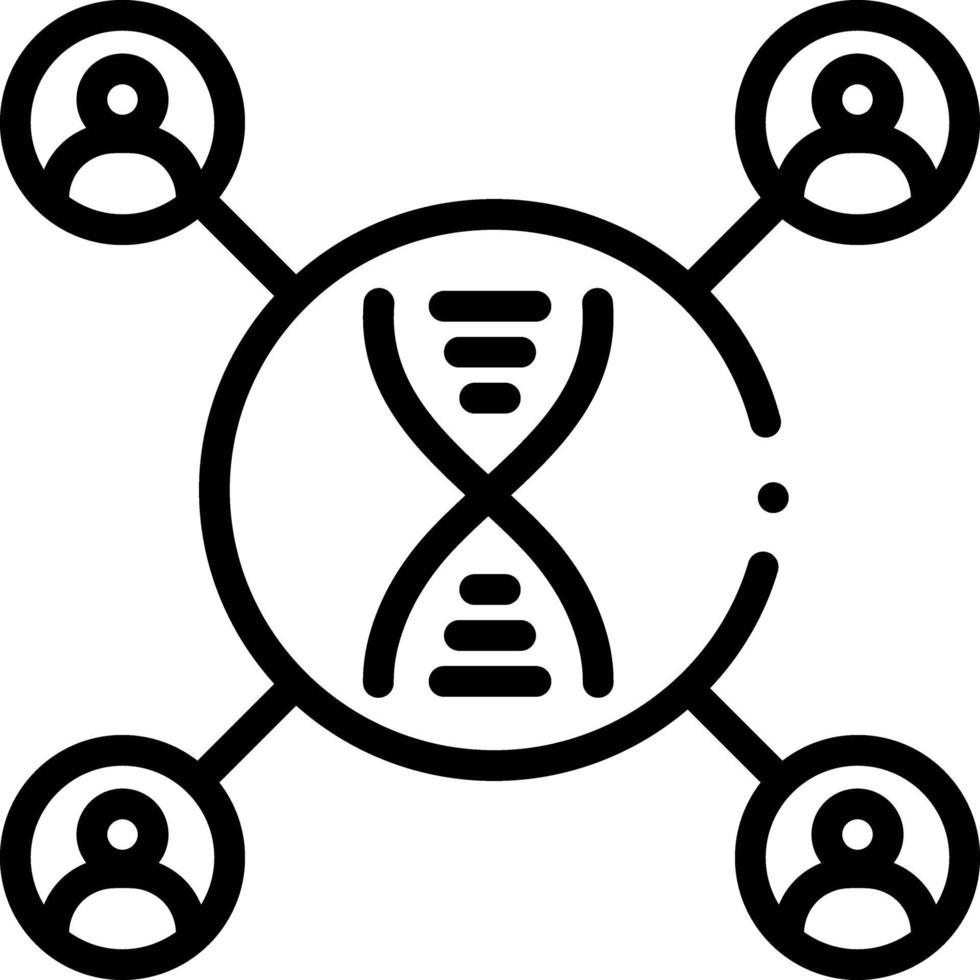 Zeilensymbol für DNA-Matching vektor