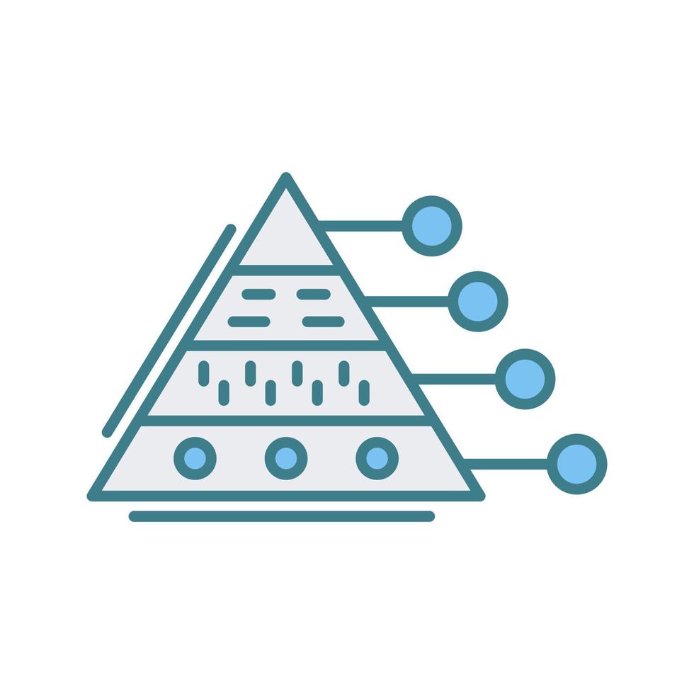 Pyramidendiagramm-Vektorsymbol vektor